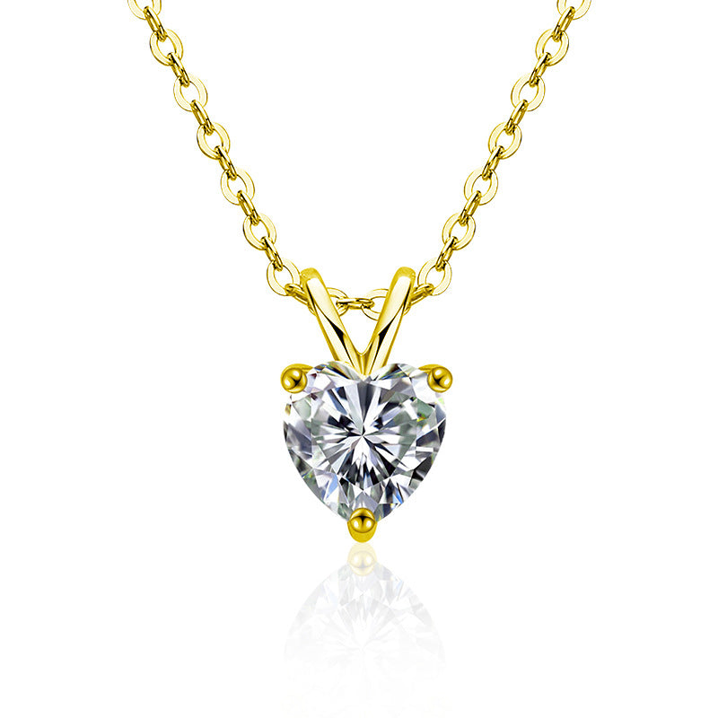 6.5mm Moissanite Heart Pendant Necklace – image 6