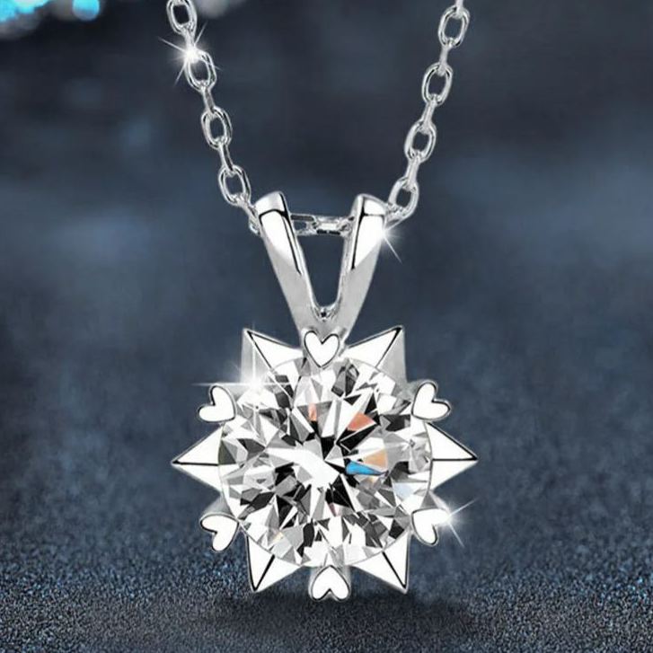 Moissanite Heart-Shaped Necklace – wholesale moissanite jewelry