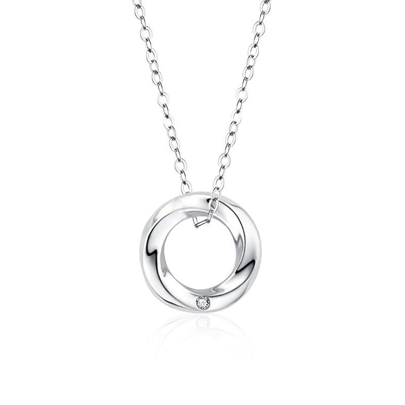 Moissanite Heart Mobius Couple Necklace – image 7
