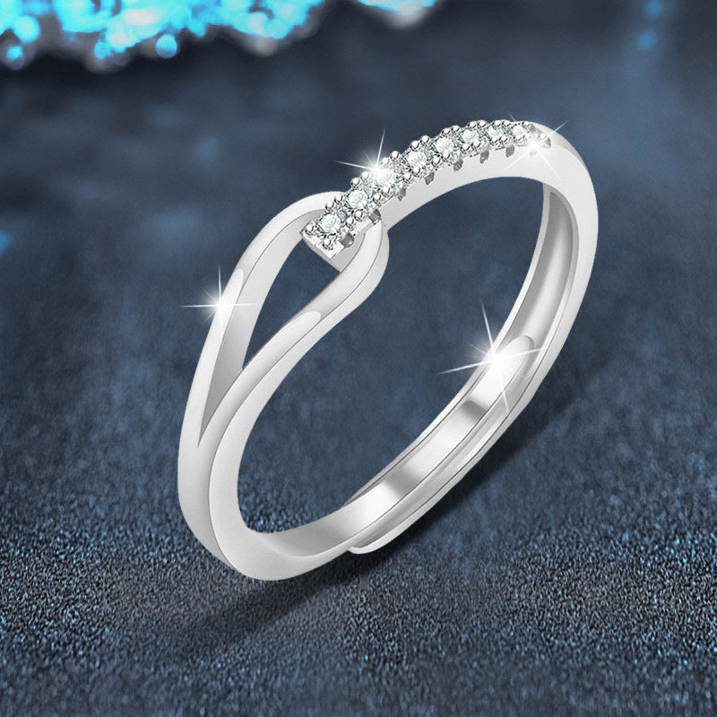 Moissanite Hollow Ring