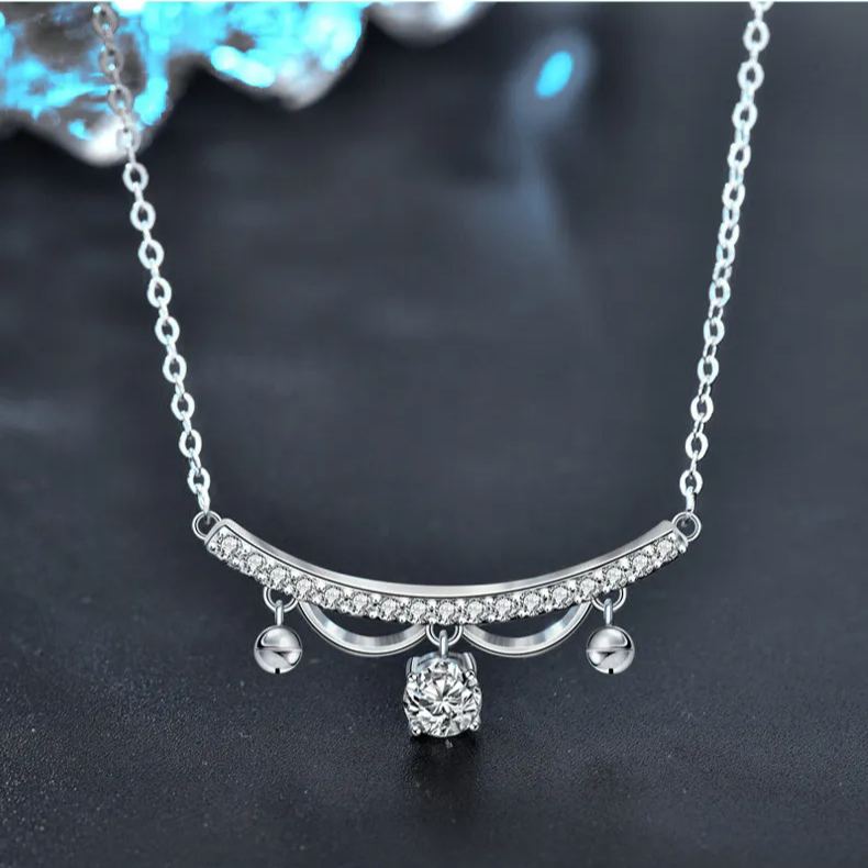 Moissanite Lace Princess Bell Necklace – moissanite wholesale