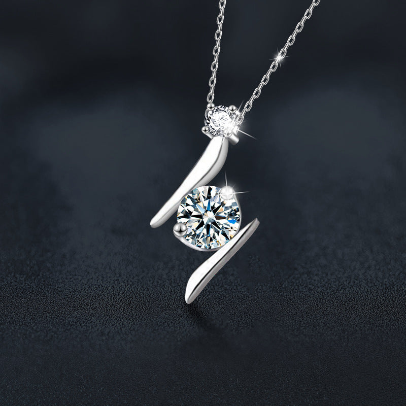Moissanite Lightning Bolt Necklace – wholesale moissanite jewelry