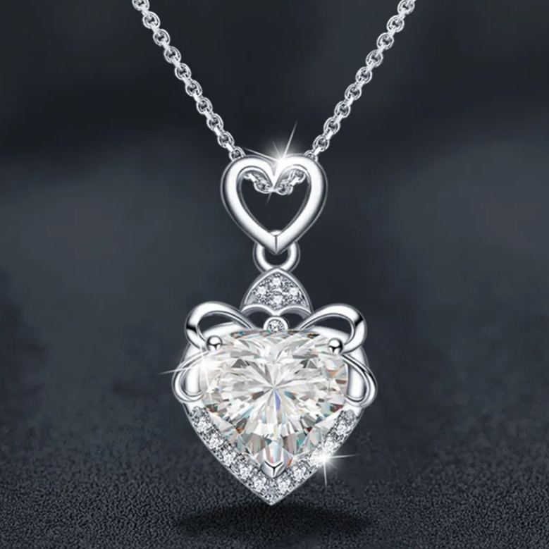 Moissanite Love Pendant Necklace – wholesale moissanite jewelry