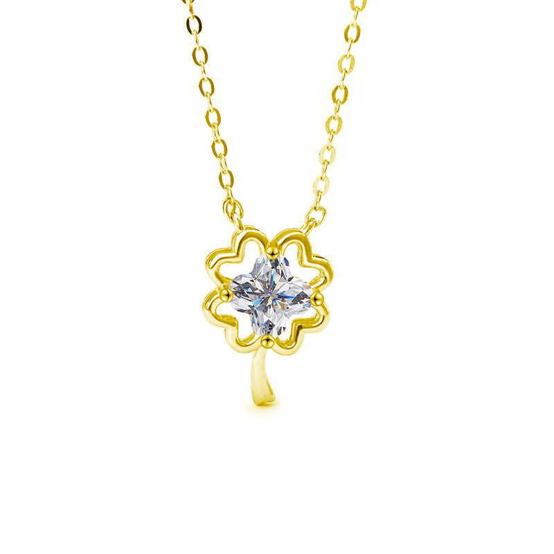Lucky Four-Leaf Moissanite Necklace – image 6