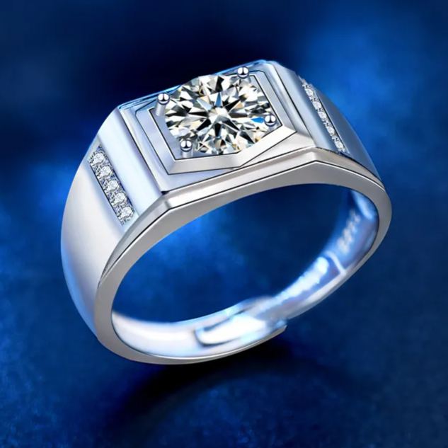 Men's Bold Moissanite Ring