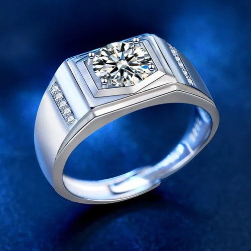 Men's Bold Moissanite Ring