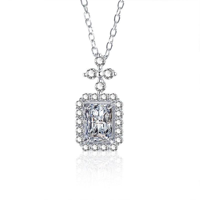Moissanite 5x7mm Clavicle Necklace