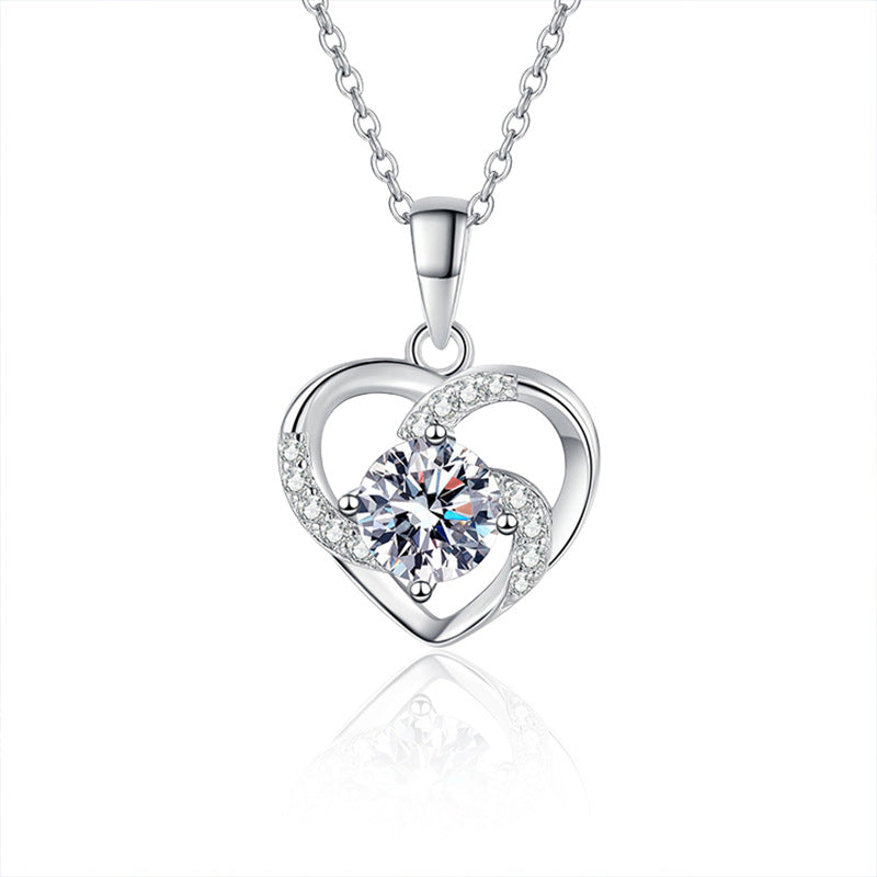 Moissanite Heart of Eternity Necklace
