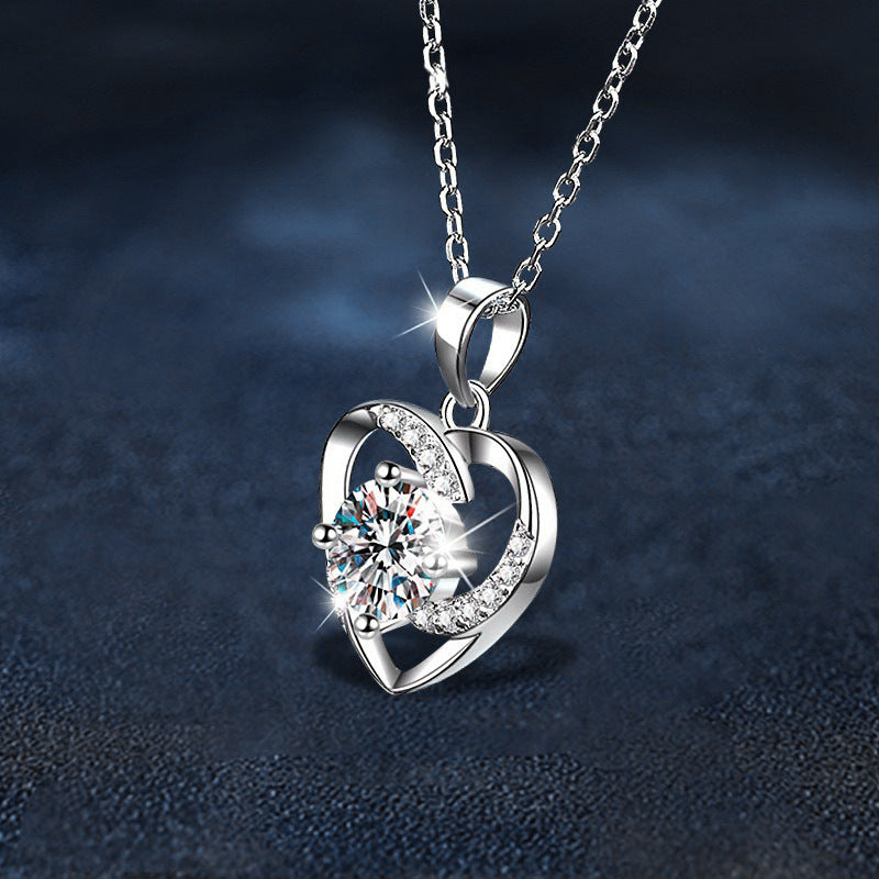 Moissanite Heart of Eternity Necklace – image 4