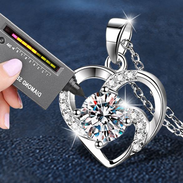 Moissanite Heart of Eternity Necklace – image 5