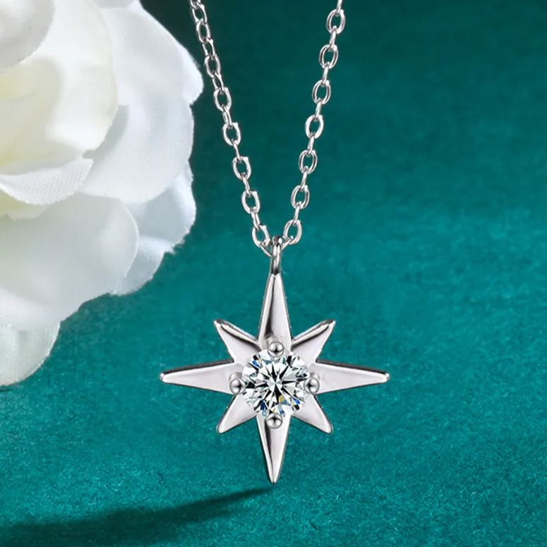 Moissanite Hexagram Star Necklace – wholesale moissanite jewelry