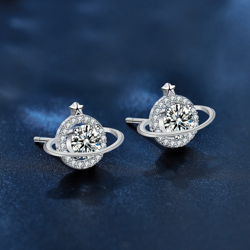 Moissanite Planet Earrings – wholesale moissanite jewelry