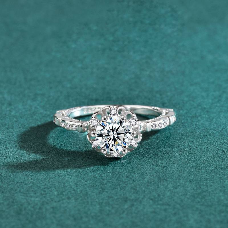 Moissanite Princess Rose Ring