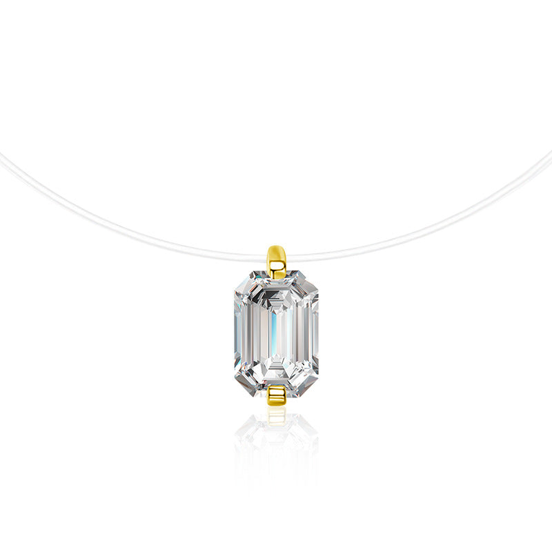 Emerald-Cut Moissanite Pendant Necklace – image 6