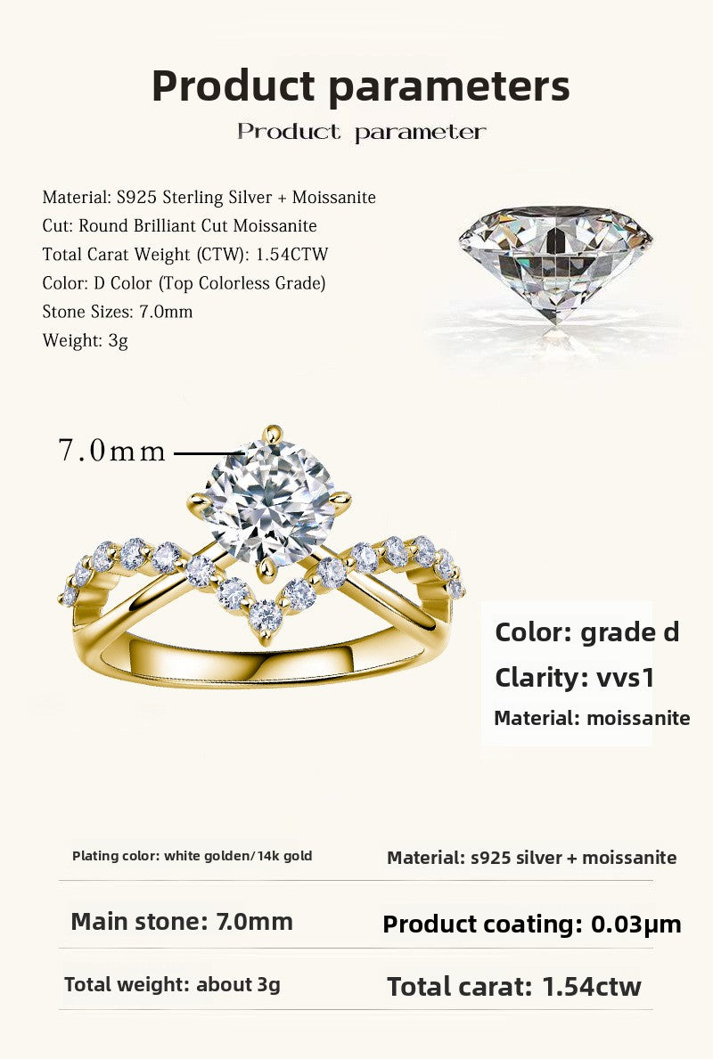 Row Set Moissanite Engagement Ring – image 4