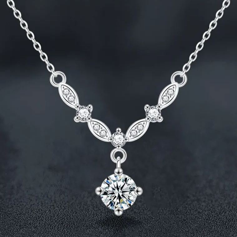 Moissanite Shining Star River Necklace – wholesale moissanite jewelry