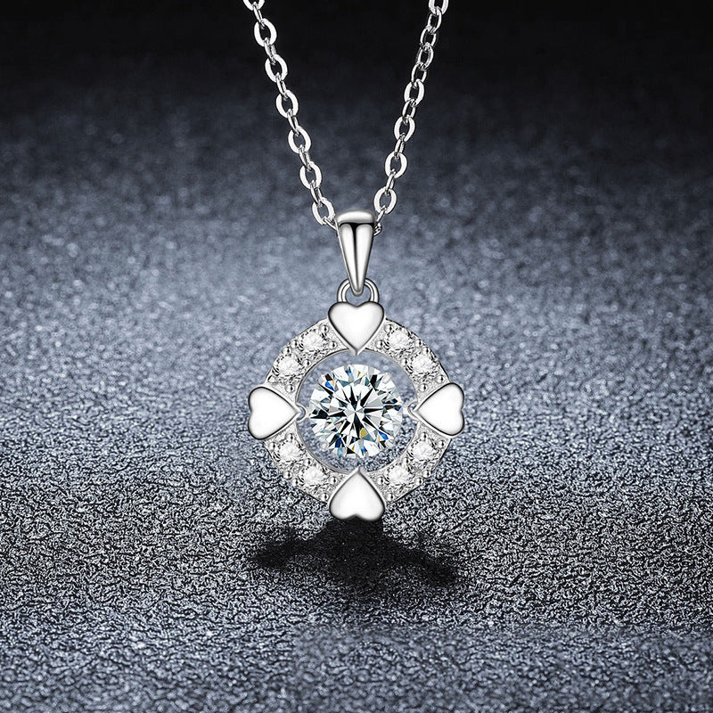 Simple Heart Moissanite Necklace – wholesale moissanite jewelry