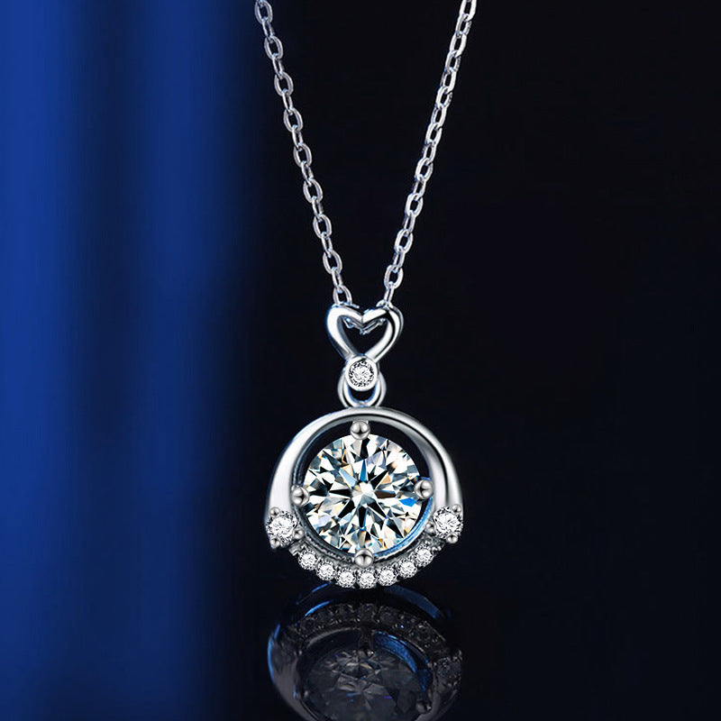 Small Four-Claw Moissanite Necklace – wholesale moissanite jewelry