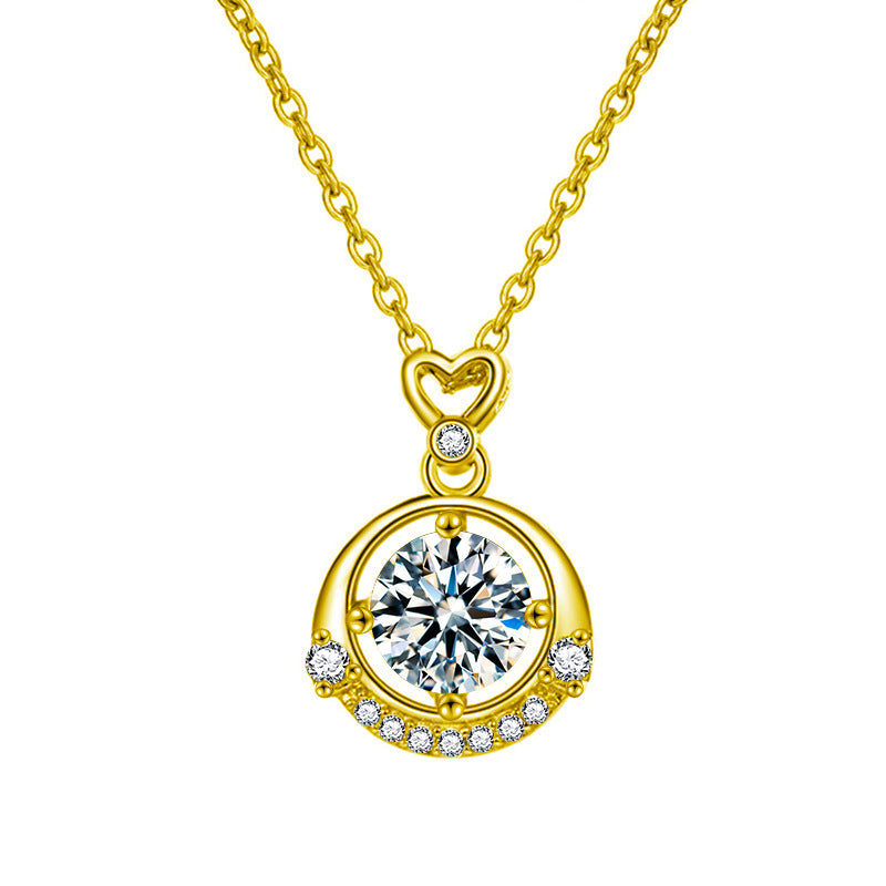 Small Four-Claw Moissanite Necklace – image 6