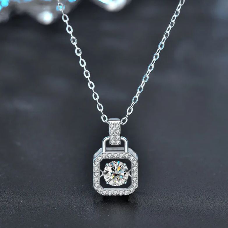 Bezel Square Moissanite Necklace – wholesale moissanite jewelry