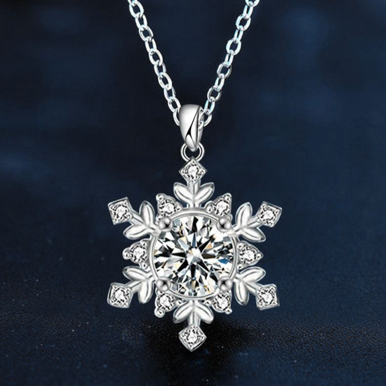 Bold Moissanite Snowflake Necklace – wholesale moissanite jewelry