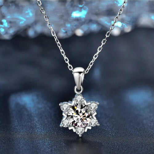 Moissanite Snowflake Necklace – wholesale moissanite jewelry
