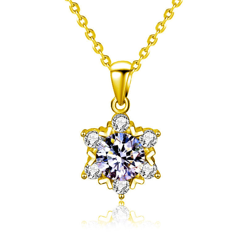 Moissanite Snowflake Necklace – image 6