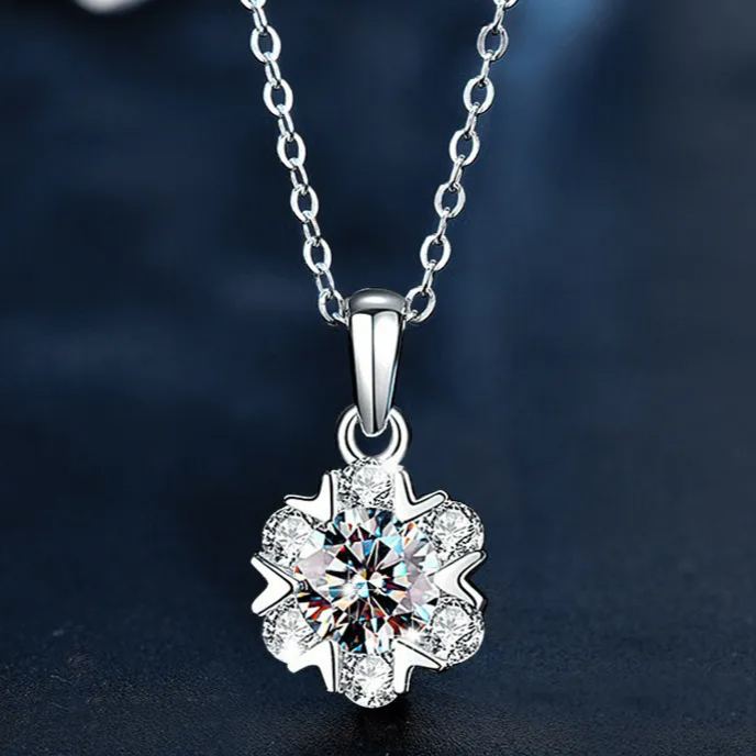 Snowflake Moissanite Pendant YCN113 – wholesale moissanite jewelry