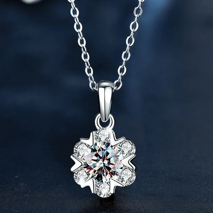 Moissanite Snowflake Pendant Necklace – moissanite wholesale