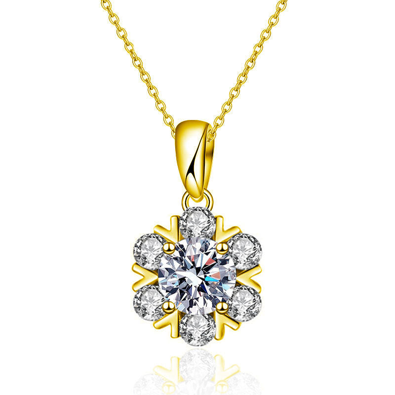 Snowflake Moissanite Pendant YCN113 – image 7