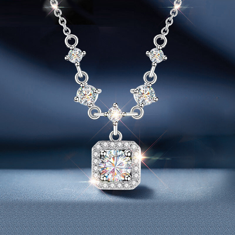 Square Moissanite Tassel Necklace – wholesale moissanite jewelry