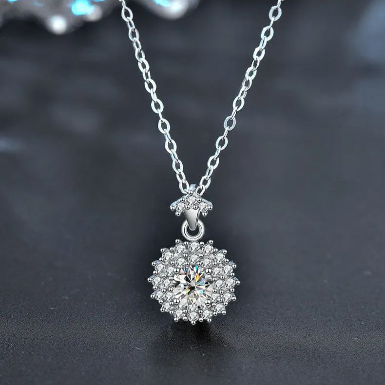 Moissanite Sun and Moon Necklace – moissanite wholesale