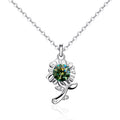 Moissanite Sunflower Pendant Necklace – image 6