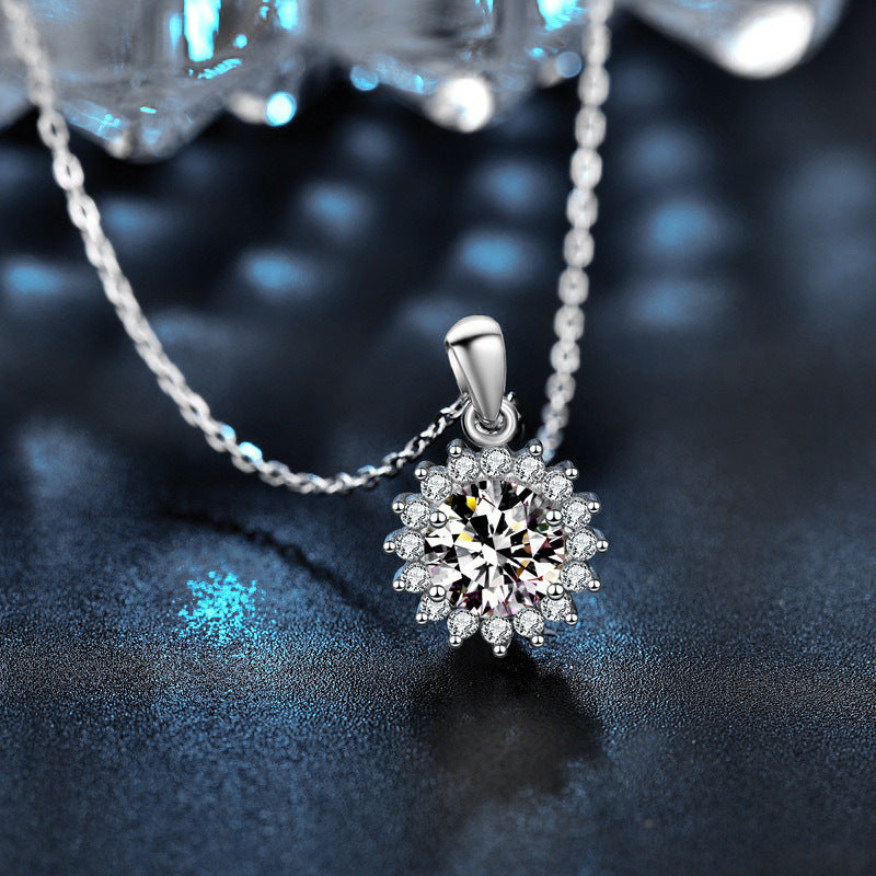 11mm Sunflower Moissanite Pendant – image 5