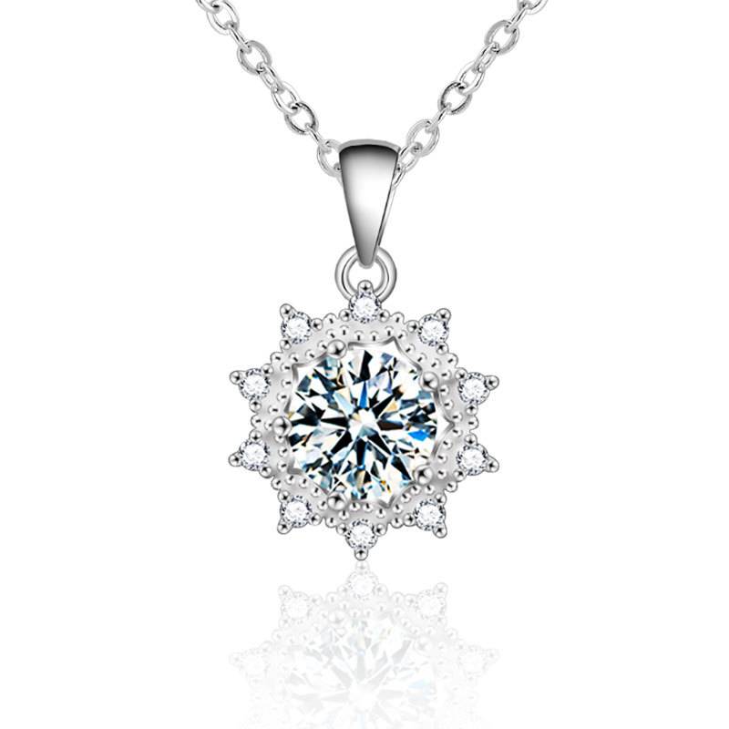 12mm Sunflower Moissanite Pendant – image 7