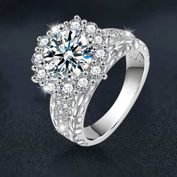 Moissanite Sunflower Ring – wholesale moissanite rings