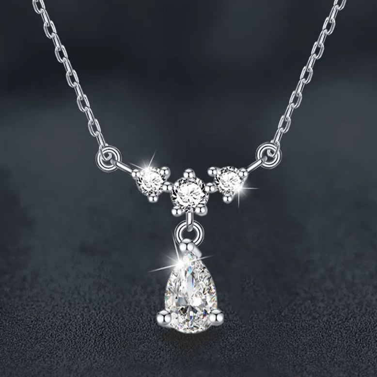 Moissanite Tassel Water Drop Necklace – wholesale moissanite jewelry