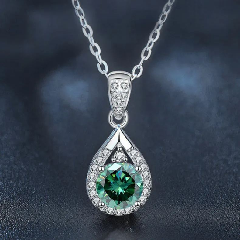 Long Water Drop Moissanite Necklace – wholesale moissanite jewelry