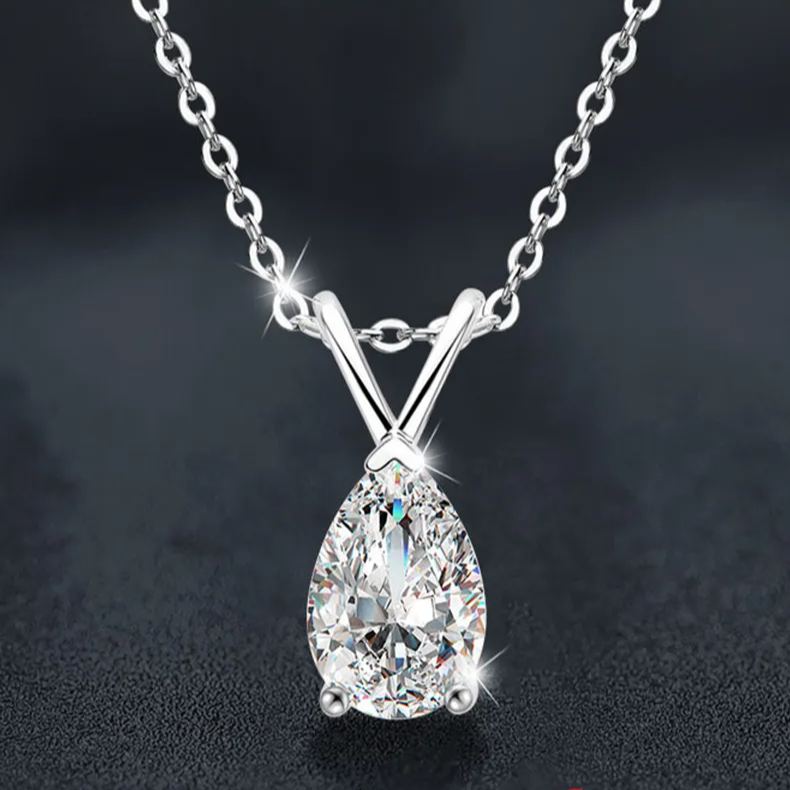 Water Drop Moissanite Necklace – wholesale moissanite jewelry