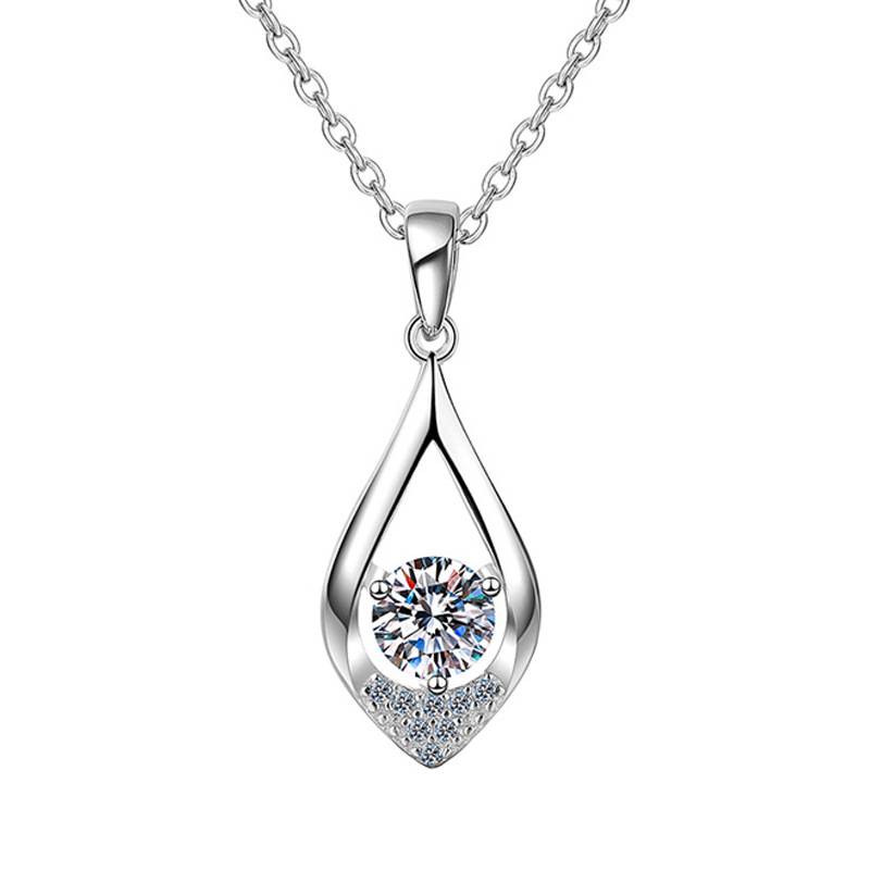 Moissanite Open Water Drop Necklace – image 6