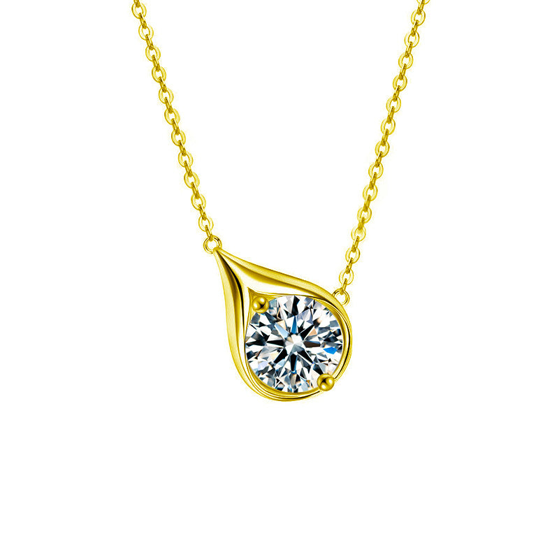Water Drop Moissanite Pendant YCN103 – image 6