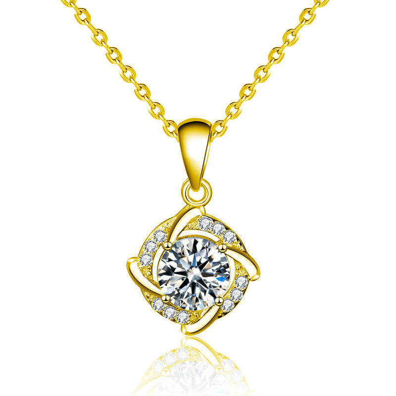 Windmill Moissanite Necklace 6.5mm – image 6