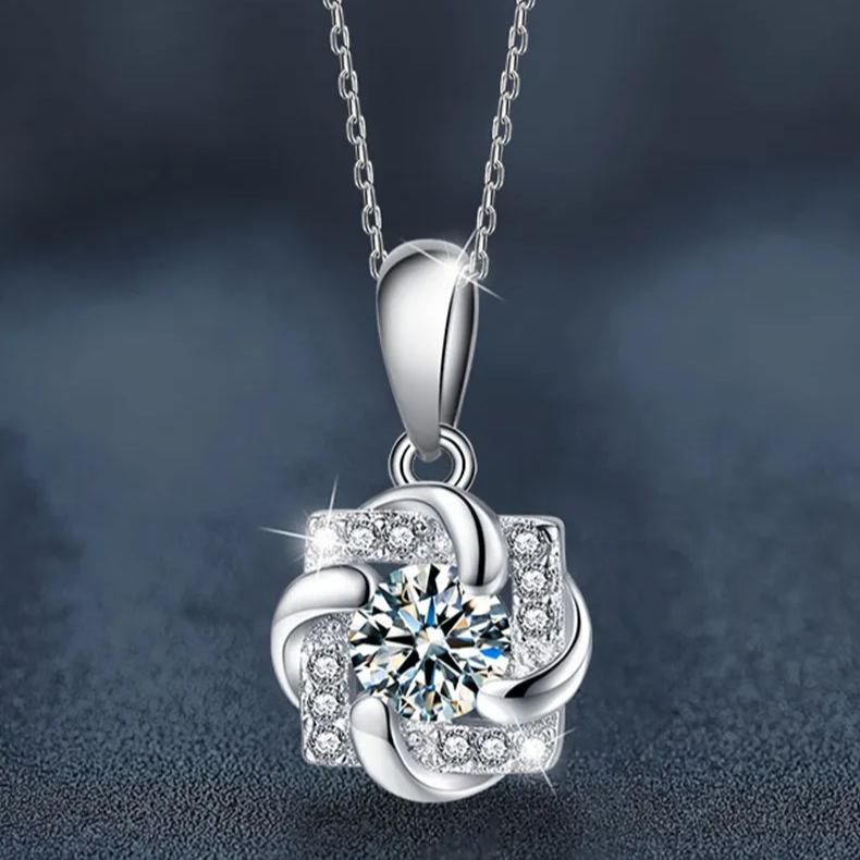 Moissanite Windmill Pendant Necklace – wholesale moissanite jewelry