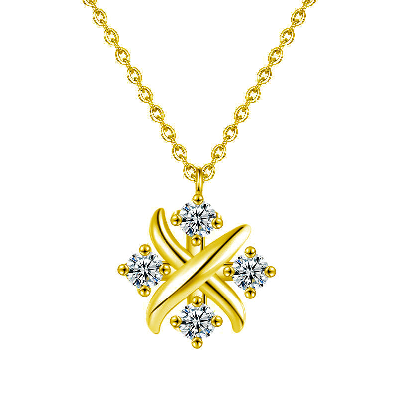 Moissanite Letter X Pendant Necklace – image 6