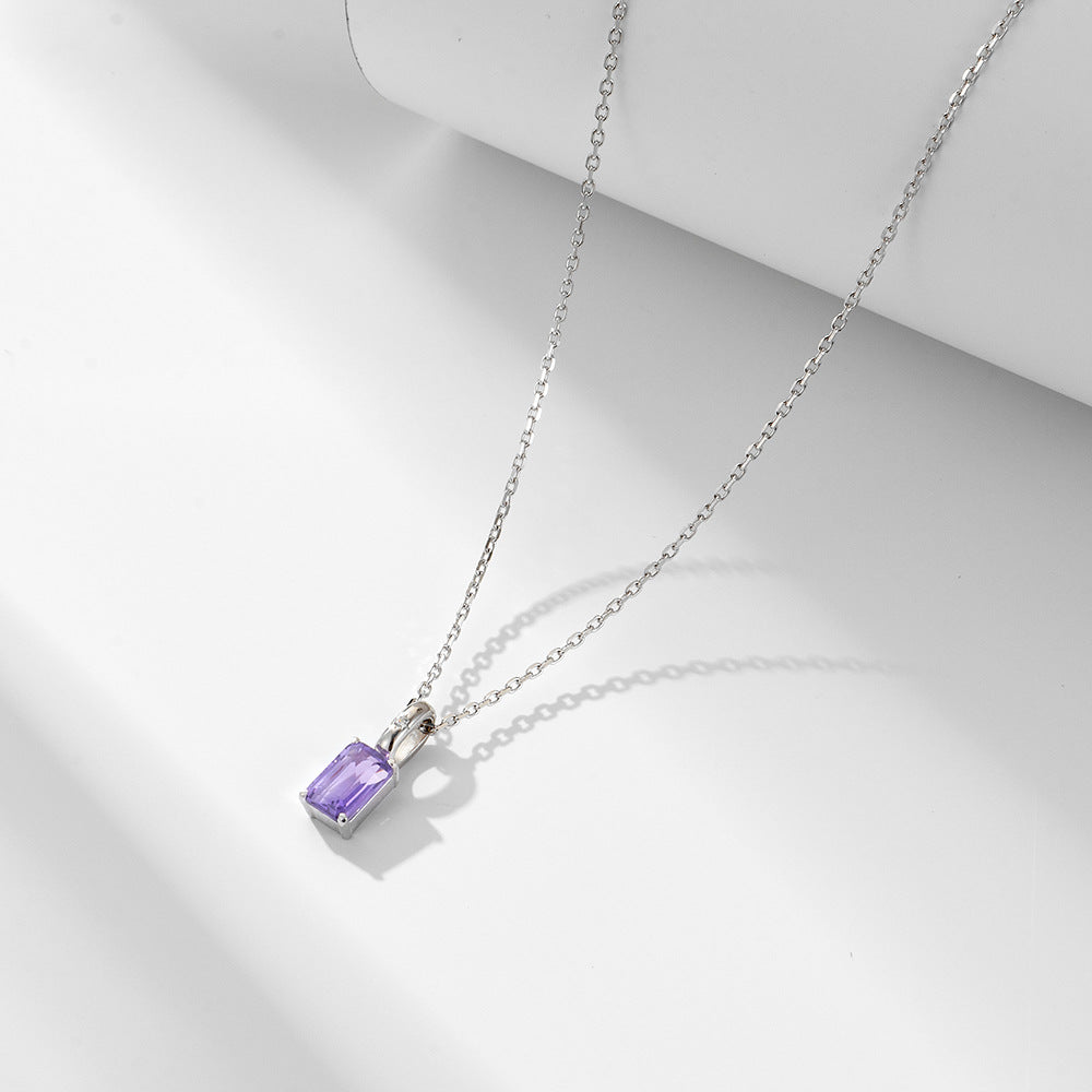 Natural Amethyst Olivine Pendant Necklace – image 5