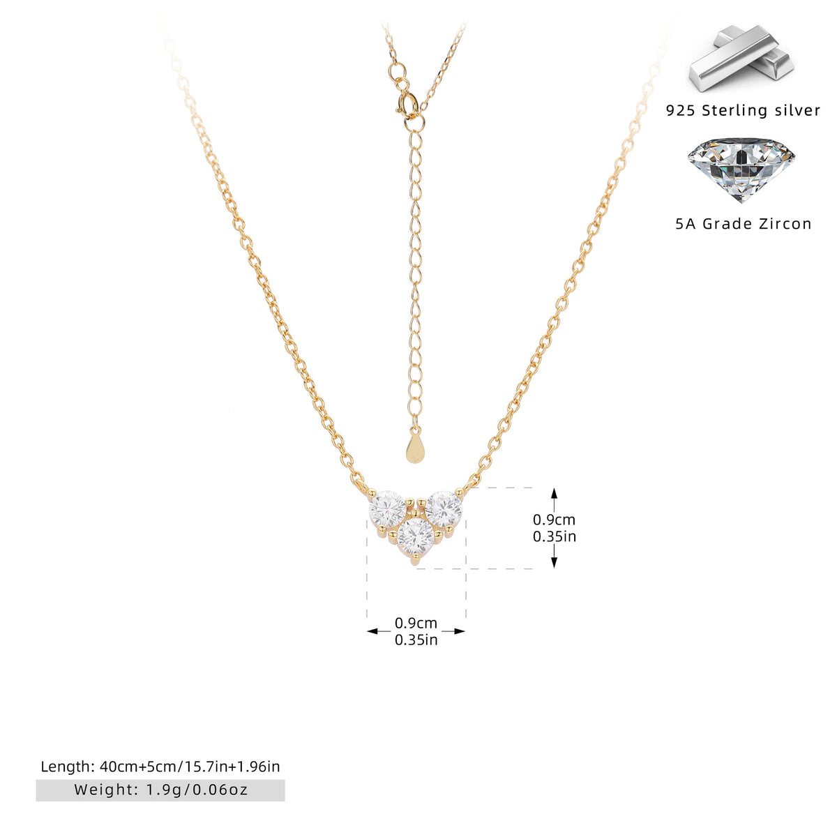 Niche Design Zirconia Necklace – image 27