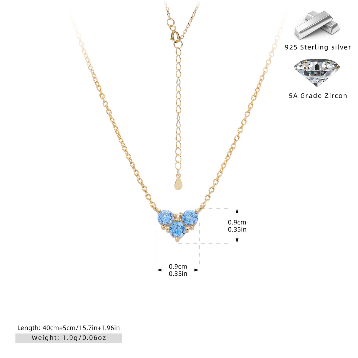 Niche Design Zirconia Necklace – image 29