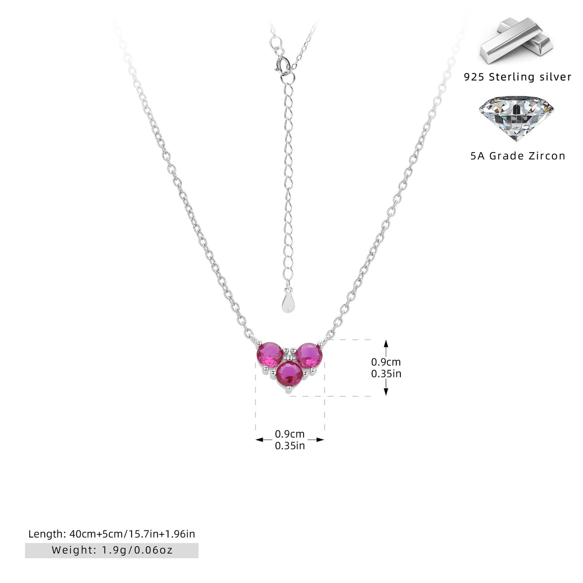 Niche Design Zirconia Necklace – image 30