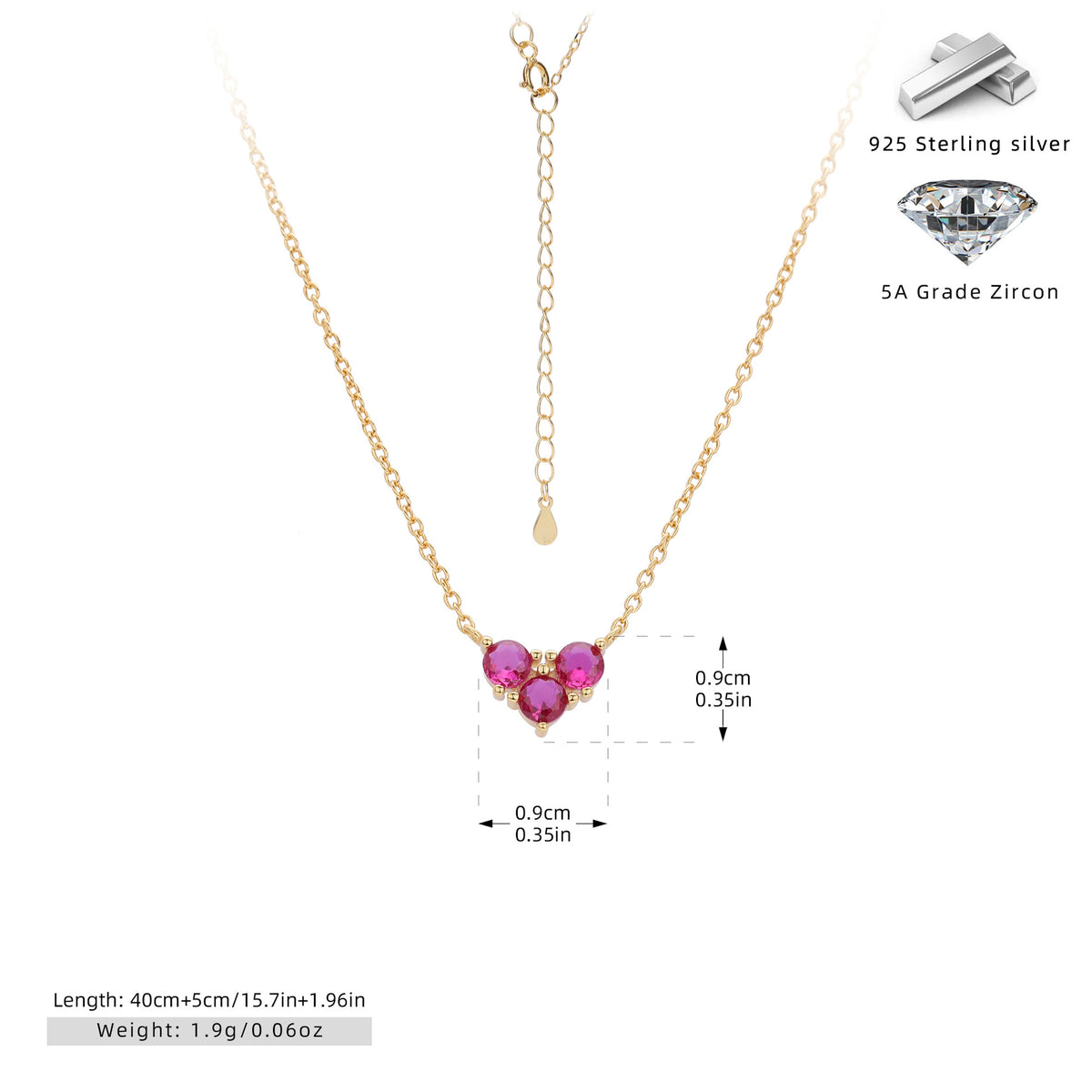 Niche Design Zirconia Necklace – image 31