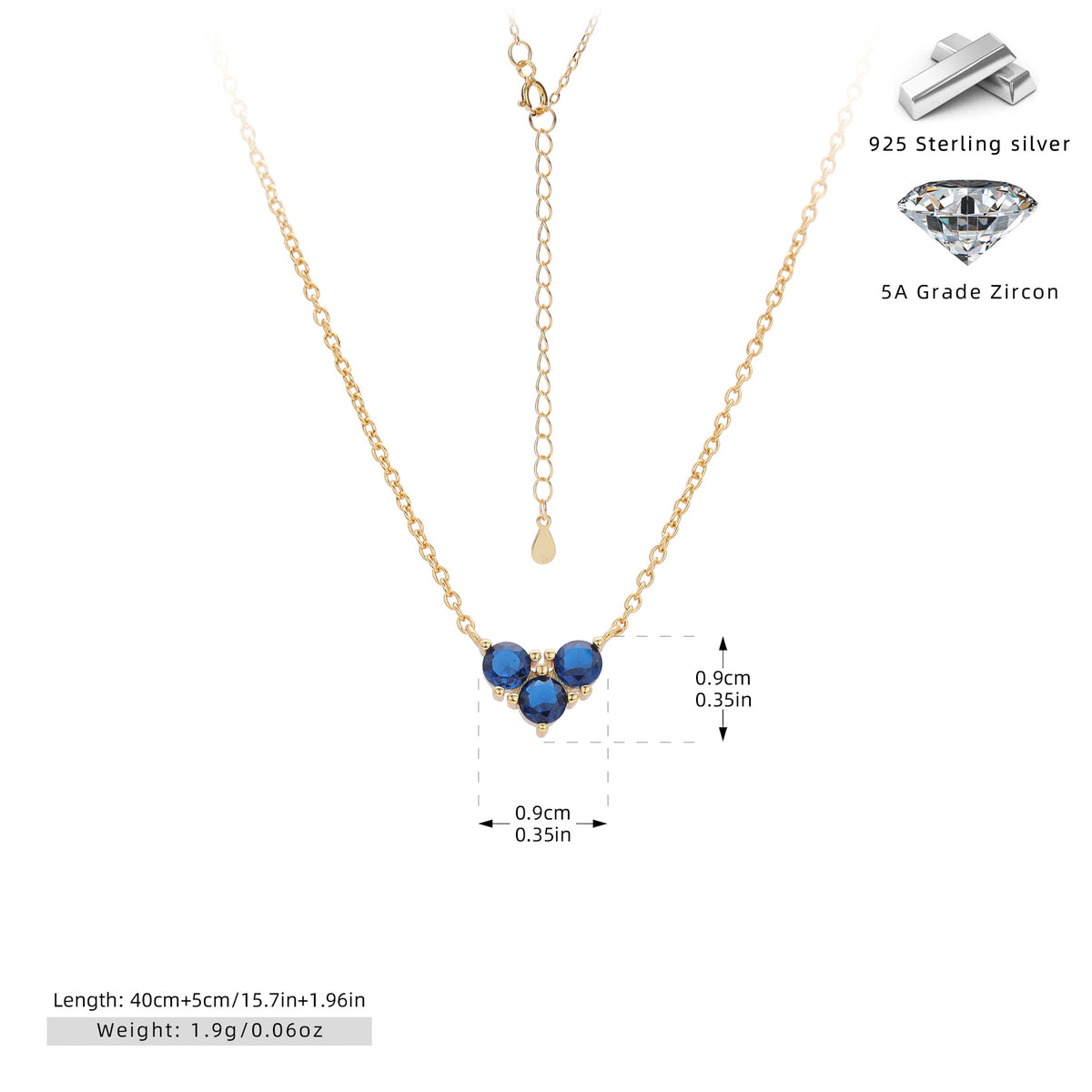 Niche Design Zirconia Necklace – image 33